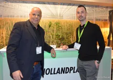 Sebastiaan Breugem, who recently became owner of family business Breugem Horticulture, with on the left Rob van Dijk of his plant breeder Hollandplant.